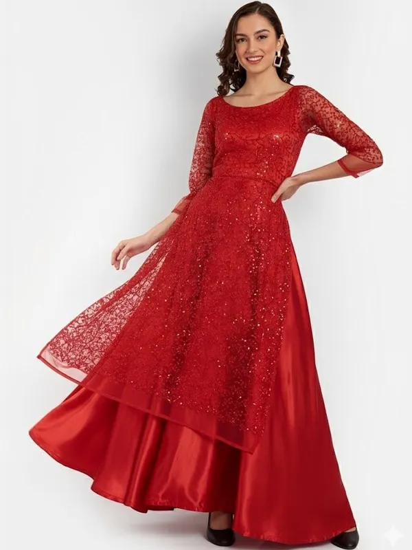 Red_Cotton_Premium_&_Elegant_Dress_For_Women