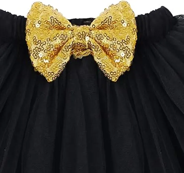 Black_Cotton_Premium_&_Elegant_Top_&_Skirt_With_Bow_For_Girls