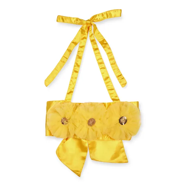 Yellow_Cotton_Premium_&_Elegant_Top_&_Skirt_With_Bow_For_Girls
