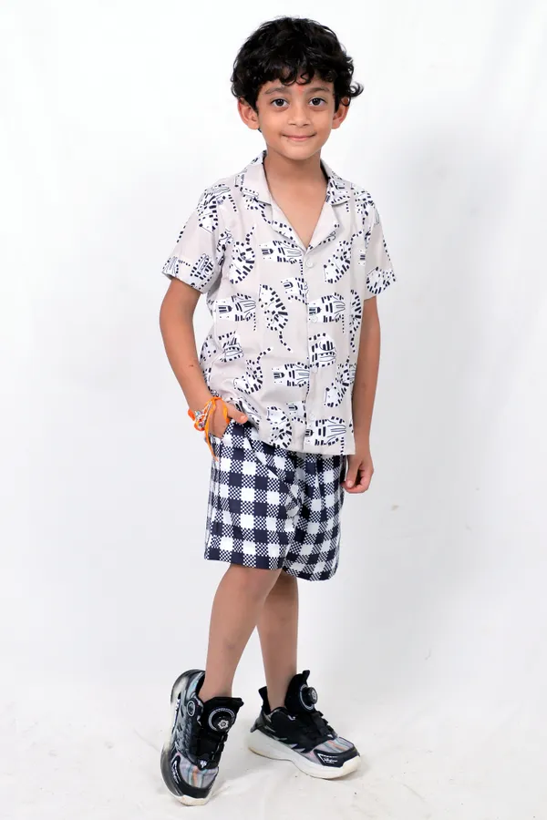 White_Cotton_Premium_&_Elegant_Shirt_With_Short_For_Boys