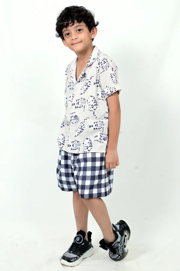White_Cotton_Premium_&_Elegant_Shirt_With_Short_For_Boys