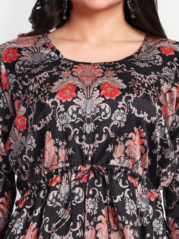 Black_And_Red_Cotton_Premium_&_Elegant_Kurti_&_Pant_For_Women