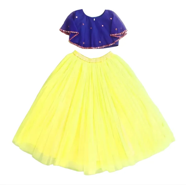Yellow_And_Blue_Cotton_Premium_&_Elegant_Lehenga_Choli_For_Girls