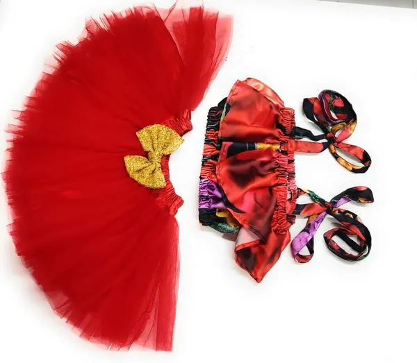 Multicolor_Cotton_Premium_&_Elegant_Top_&_Skirt_For_Girls