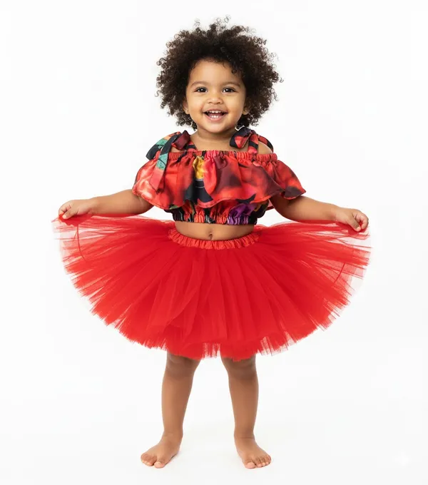 Multicolor_Cotton_Premium_&_Elegant_Top_&_Skirt_For_Girls