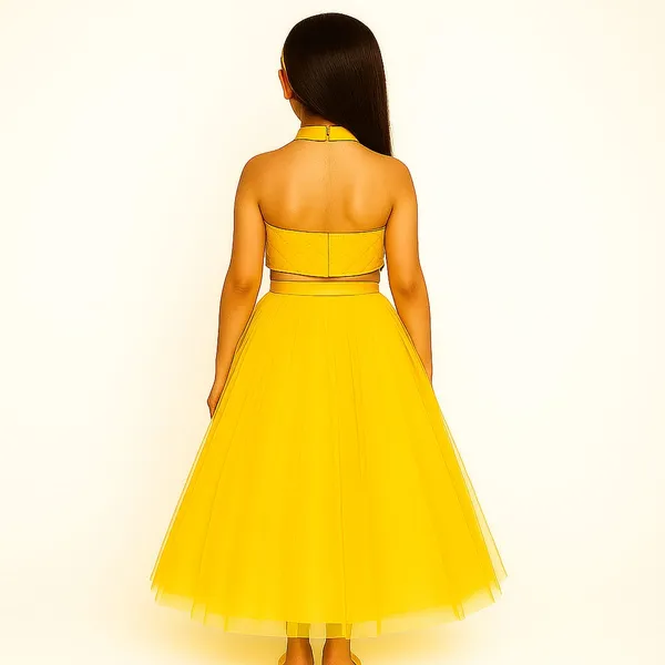Yellow_Cotton_Premium_&_Elegant_Top_&_Skirt_For_Girls