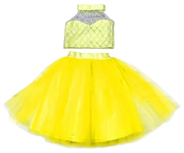 Yellow_Cotton_Premium_&_Elegant_Top_&_Skirt_For_Girls