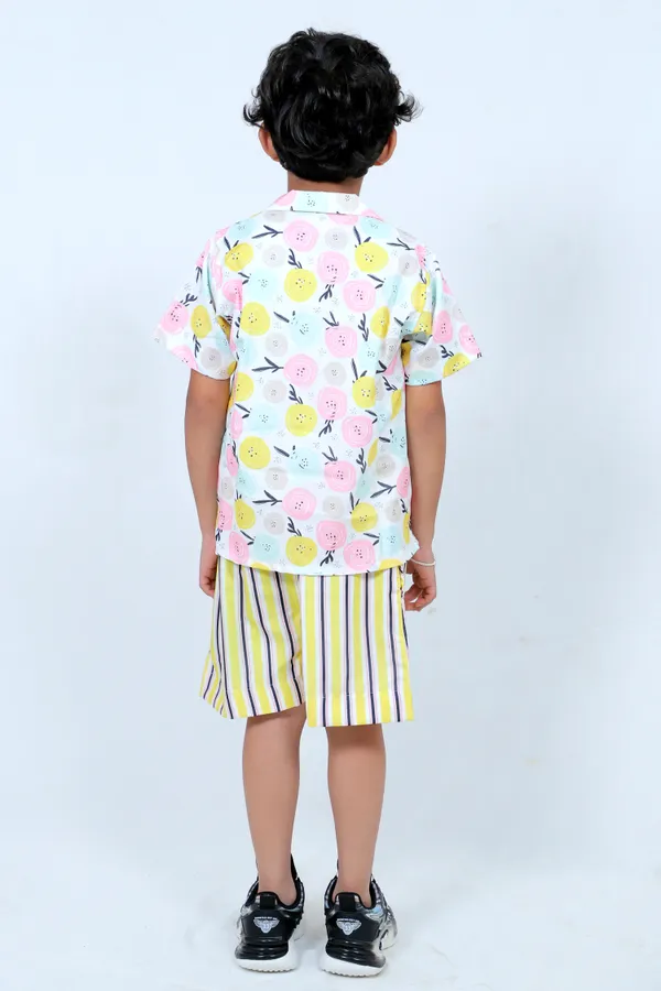 Pink_Cotton_Premium_&_Elegant_Shirt_With_Short_For_Boys