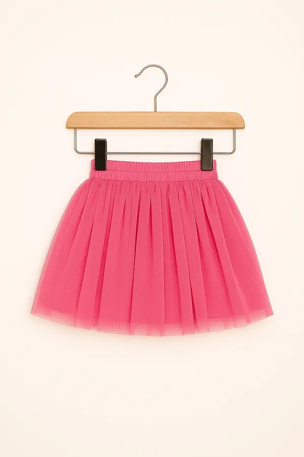 Pink_Cotton_Premium_&_Elegant_Top_&_Skirt_With_Bow_For_Girls