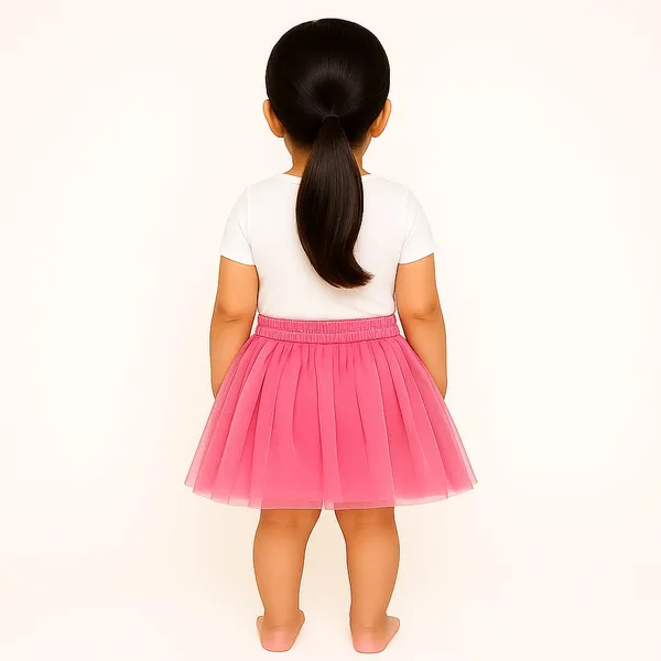 Pink_Cotton_Premium_&_Elegant_Top_&_Skirt_With_Bow_For_Girls