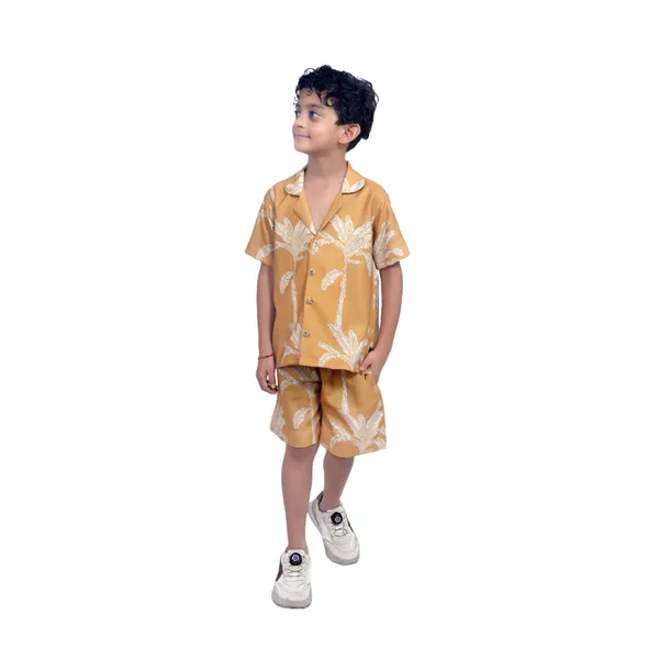 Sea_Green_Cotton_Premium_&_Elegant_Shirt_With_Short_For_Boys