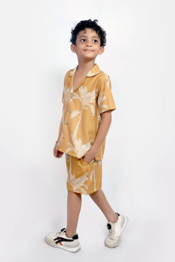 Sea_Green_Cotton_Premium_&_Elegant_Shirt_With_Short_For_Boys