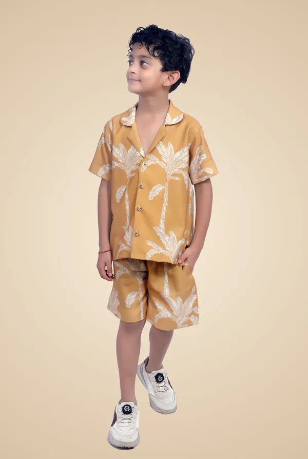 Sea_Green_Cotton_Premium_&_Elegant_Shirt_With_Short_For_Boys