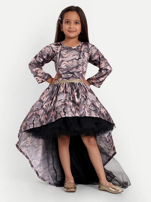 Abstract_Printed_High_Low_Satin_Fit_&_Flare_Dress