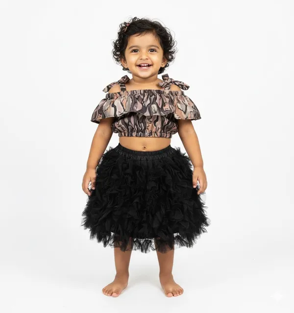 Baby_Girl_Cold-Shoulder_Printed_Top_with_Black_Ruffle_Tutu_Skirt_|_Party_Wear_Dress_Set