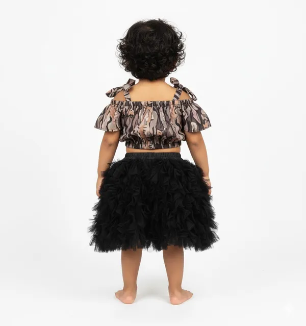 Baby_Girl_Cold-Shoulder_Printed_Top_with_Black_Ruffle_Tutu_Skirt_|_Party_Wear_Dress_Set