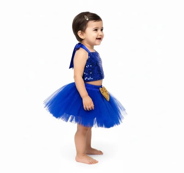 Baby_Girl_Royal_Blue_Sequin_Crop_Top_with_Tutu_Skirt_|_Party_Wear_&_Photoshoot_Dress_Set