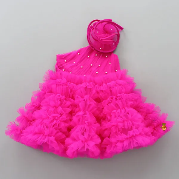Baby_Girls_Hot_Pink_3D_Ruffle_Party_Gown_with_Matching_Headband_|_Premium_Tulle_Designer_Dress
