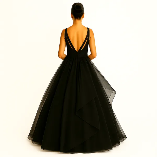 Black_Cotton_Premium_&_Elegant_Gown_For_Women