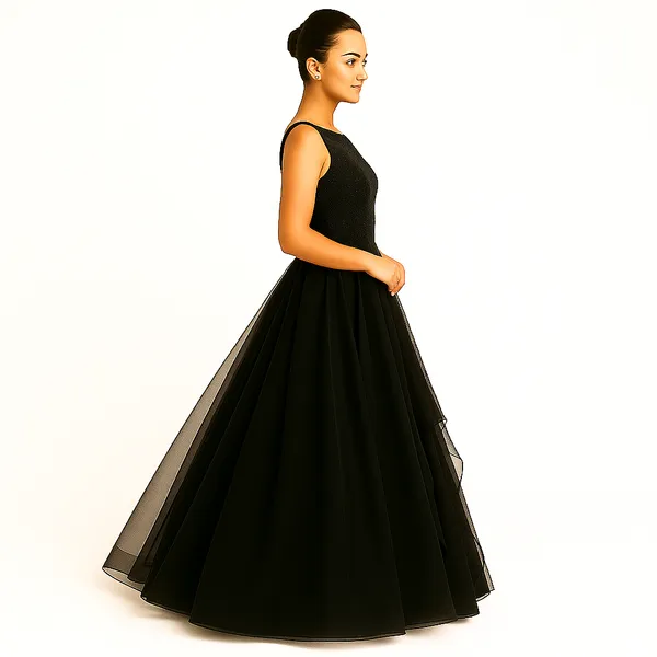 Black_Cotton_Premium_&_Elegant_Gown_For_Women