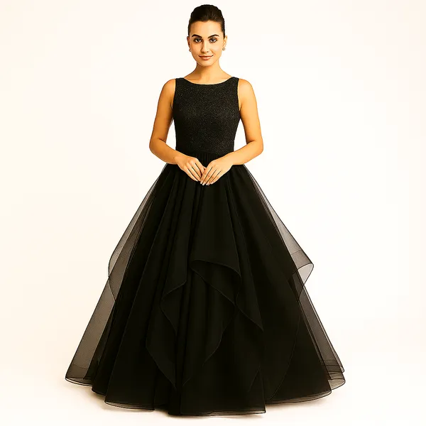 Black_Cotton_Premium_&_Elegant_Gown_For_Women