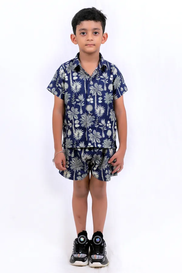 Boys_Navy_Blue_Tropical_Print_Shirt_&_Shorts_Cord_Set_|_Summer_Wear_Kids_Co-Ord_Set