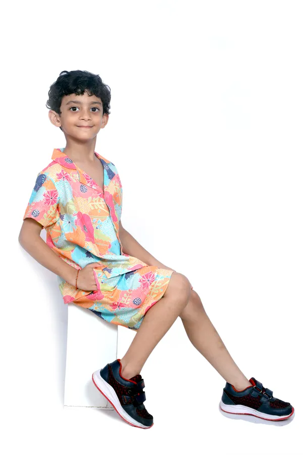 Co-Ord_Set_–_Multicolor_Printed_Shirt_&_Shorts