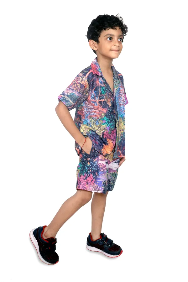 Co-Ord_Set_–_Multicolor_Printed_Shirt_&_Shorts
