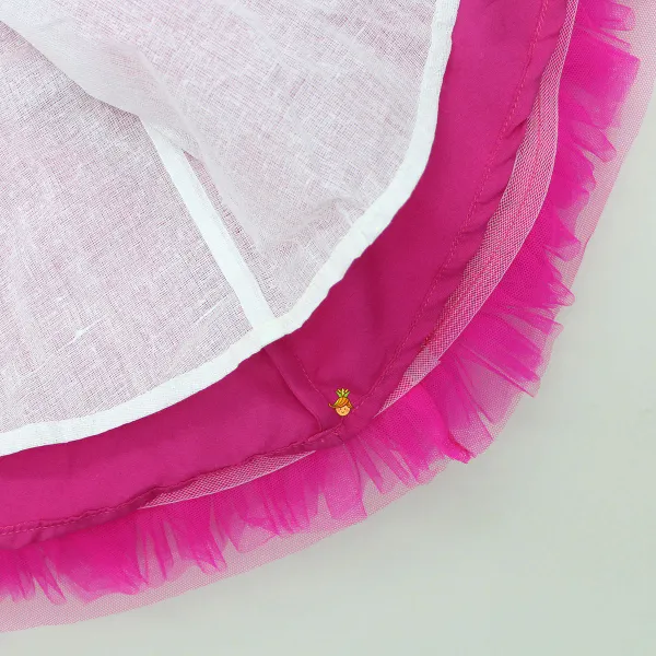Dark_pink_net_knee_length_party_wear_dress_