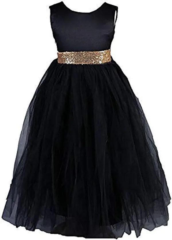 Girl's_Net_Fit_and_Flare_Mid-Calf_Length_Dress