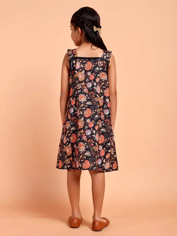 Girls_Black_Floral_Printed_A-Line_Dress