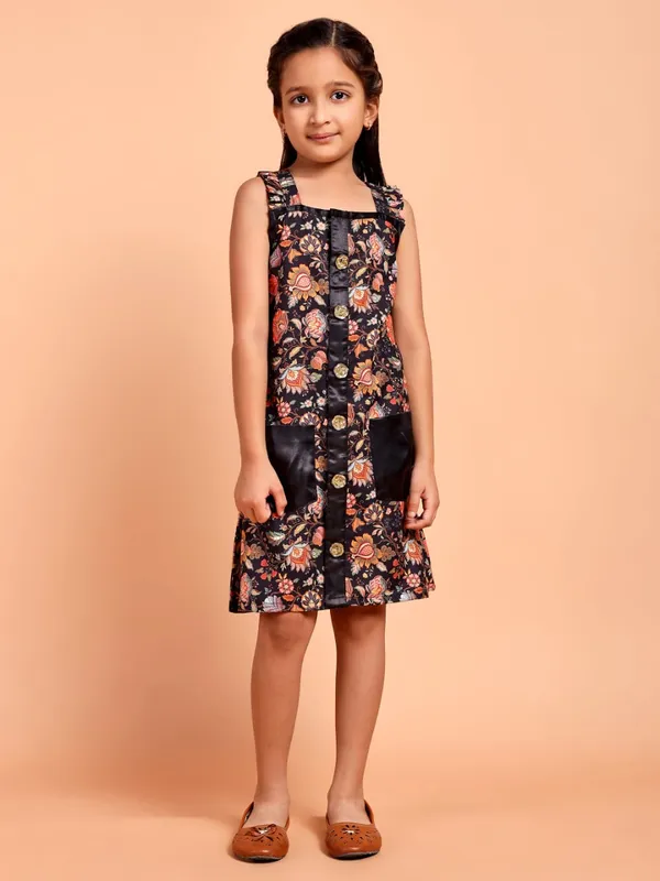 Girls_Black_Floral_Printed_A-Line_Dress