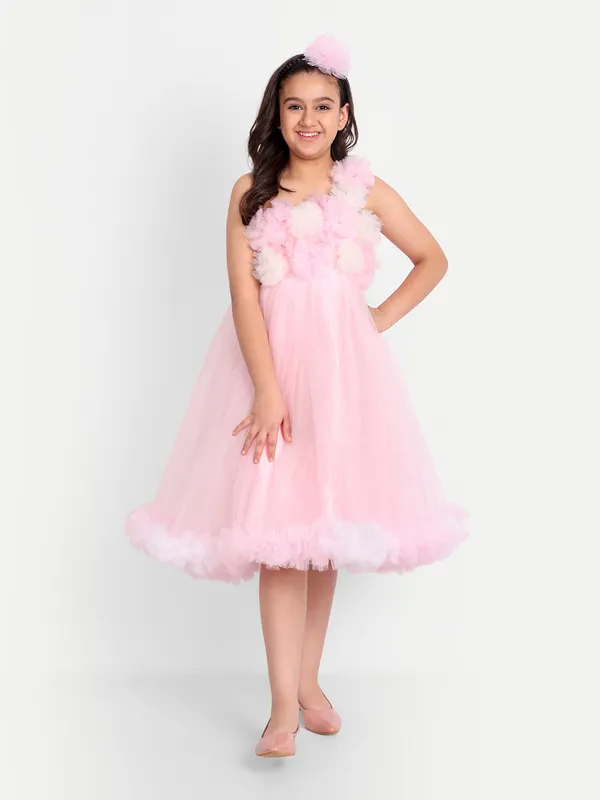 Girls_Blush_Pink_3D_Floral_Net_Party_Dress