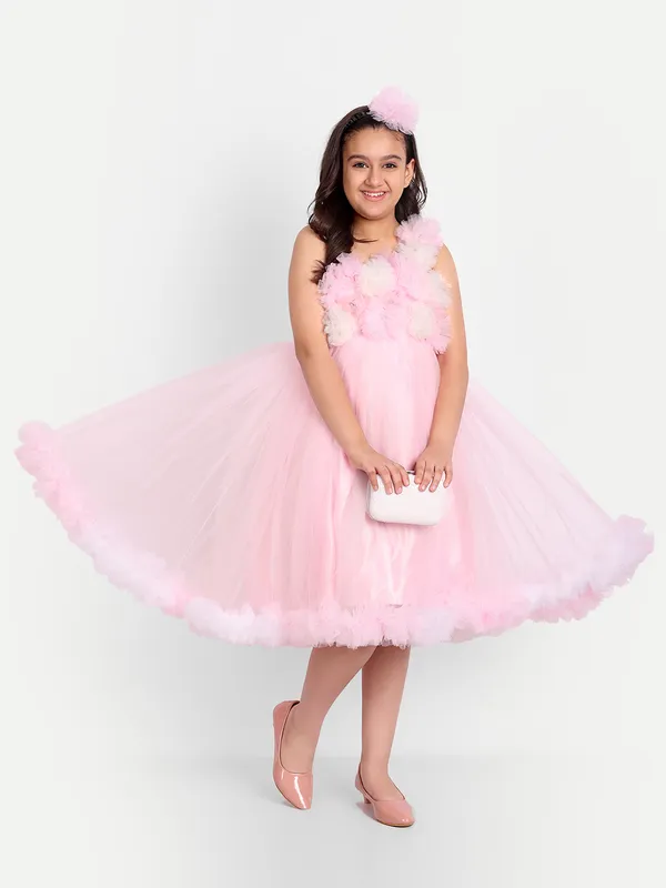 Girls_Blush_Pink_3D_Floral_Net_Party_Dress