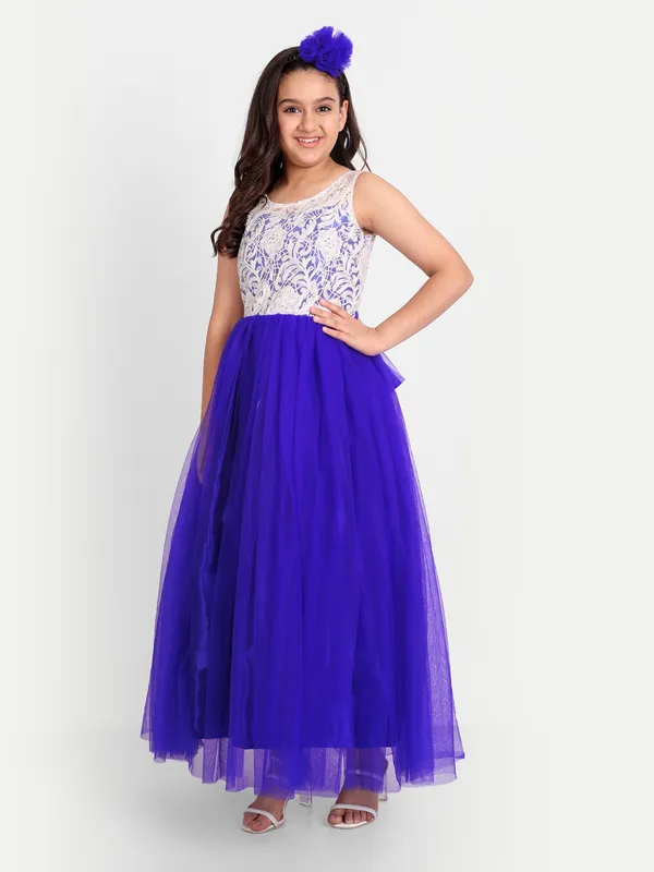 Girls_Floral_Laced_Sleeveless_Net_Fit_&_Flare_Maxi_Dress