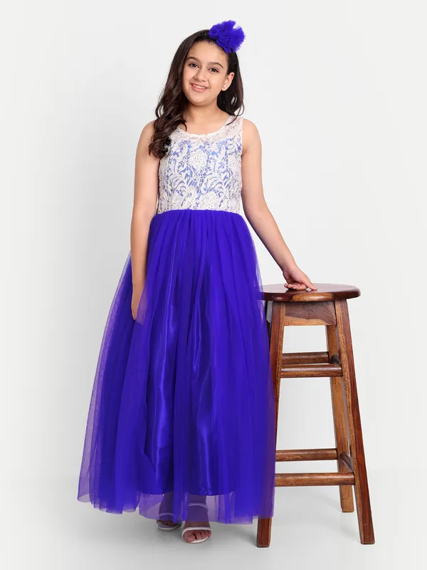 Girls_Floral_Laced_Sleeveless_Net_Fit_&_Flare_Maxi_Dress