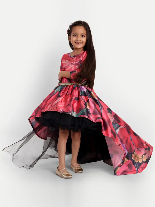 Girls_Floral_Print_Satin_Fit_&_Flare_Maxi_Dress