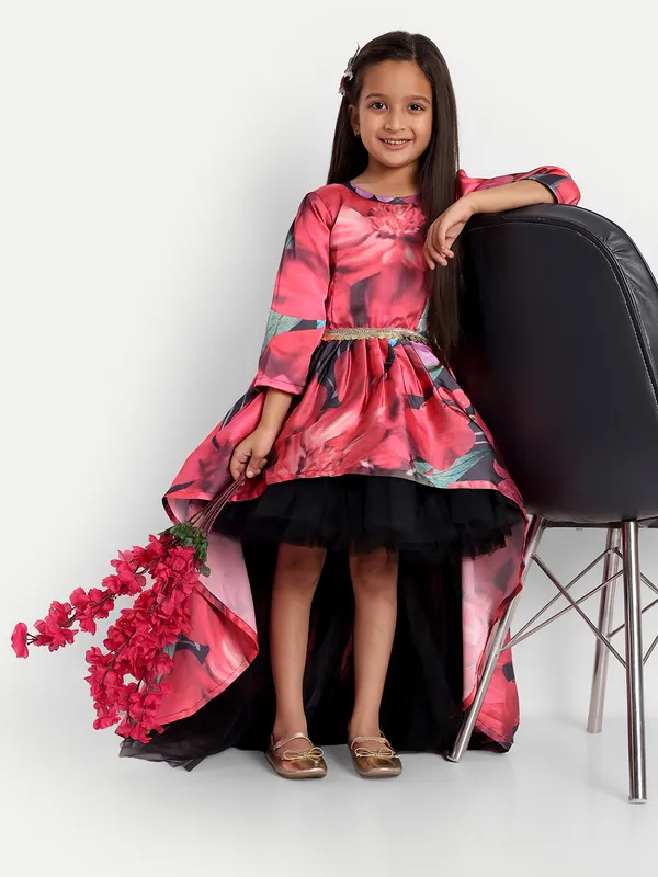 Girls_Floral_Print_Satin_Fit_&_Flare_Maxi_Dress