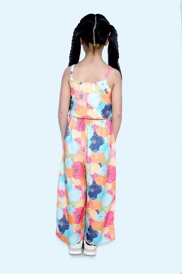 Girls_Multicolor_Floral_Printed_Co-Ord_Set_|_Sleeveless_Top_&_Wide-Leg_Pants_Summer_Outfit