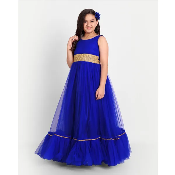Girls_Royal_Blue_Floor-Length_Party_Gown_with_Gold_Sequin_Waist_Belt