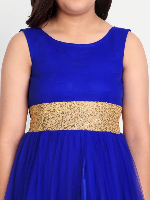 Girls_Royal_Blue_Floor-Length_Party_Gown_with_Gold_Sequin_Waist_Belt