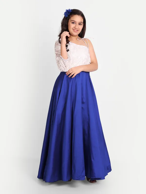 Girls_Royal_Blue_One-Shoulder_Lace_Gown_|_Elegant_Party_Wear_&_Wedding_Occasion_Dress
