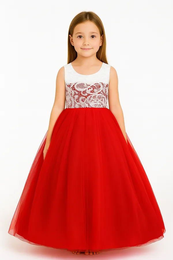 Girls_Self_Design_Net_Maxi_Dress