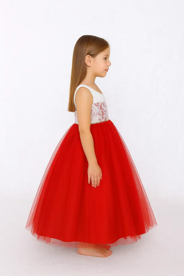 Girls_Self_Design_Net_Maxi_Dress