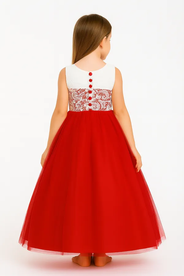 Girls_Self_Design_Net_Maxi_Dress