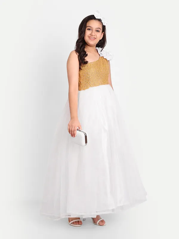 Girls_Sequin_Embellished_One_Shoulder_Net_Maxi_Dress