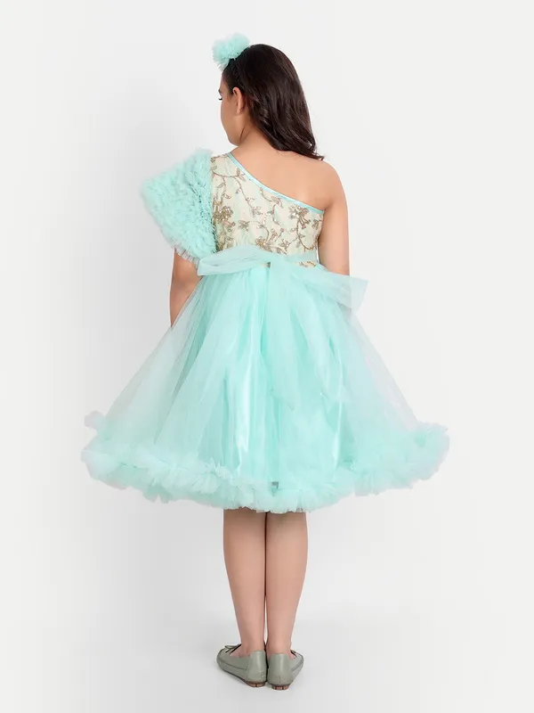 Girls_Sequin_Embellished_One_Shoulder_Net_Maxi_Dress