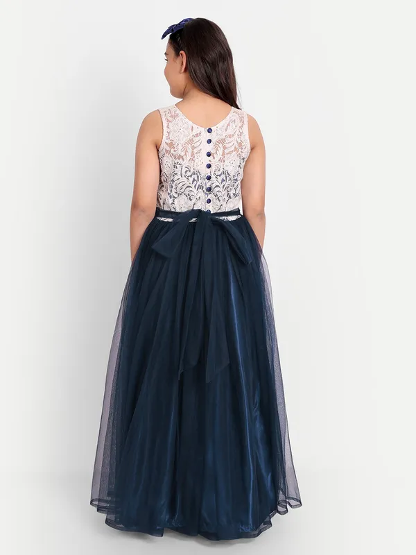 Girls_Sleeveless_Floral_Net_Maxi_Dress
