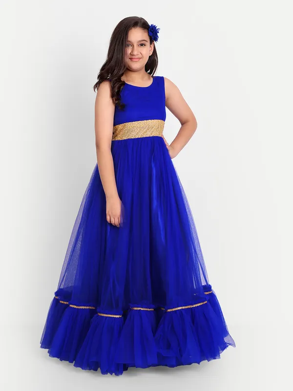Girls_Sleeveless_Net_Maxi_Dress