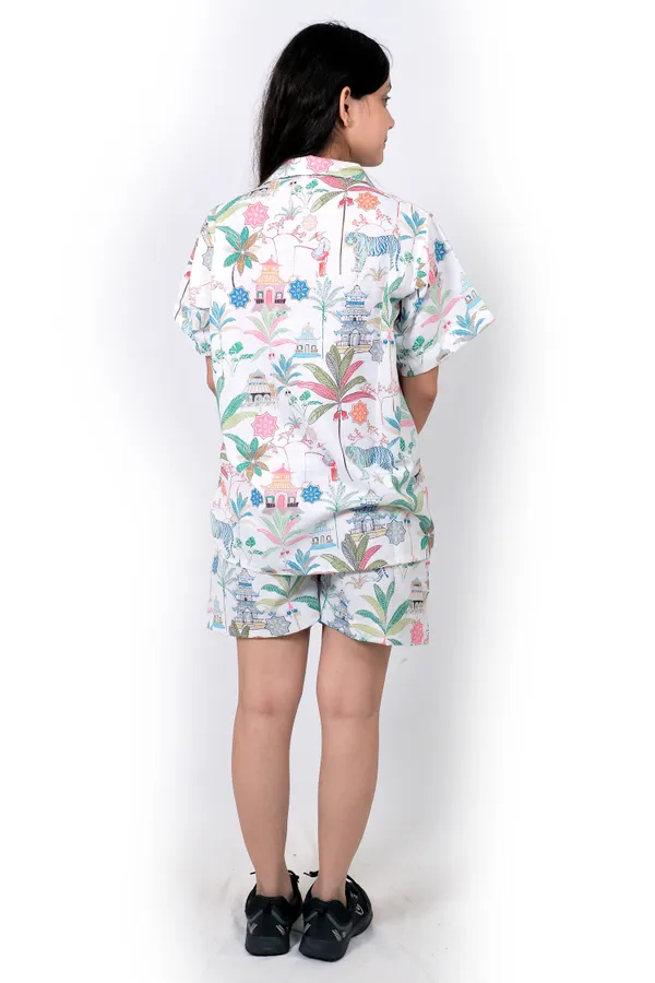 White_Cotton_Premium_&_Elegant_Top_&_Shorts_For_Women